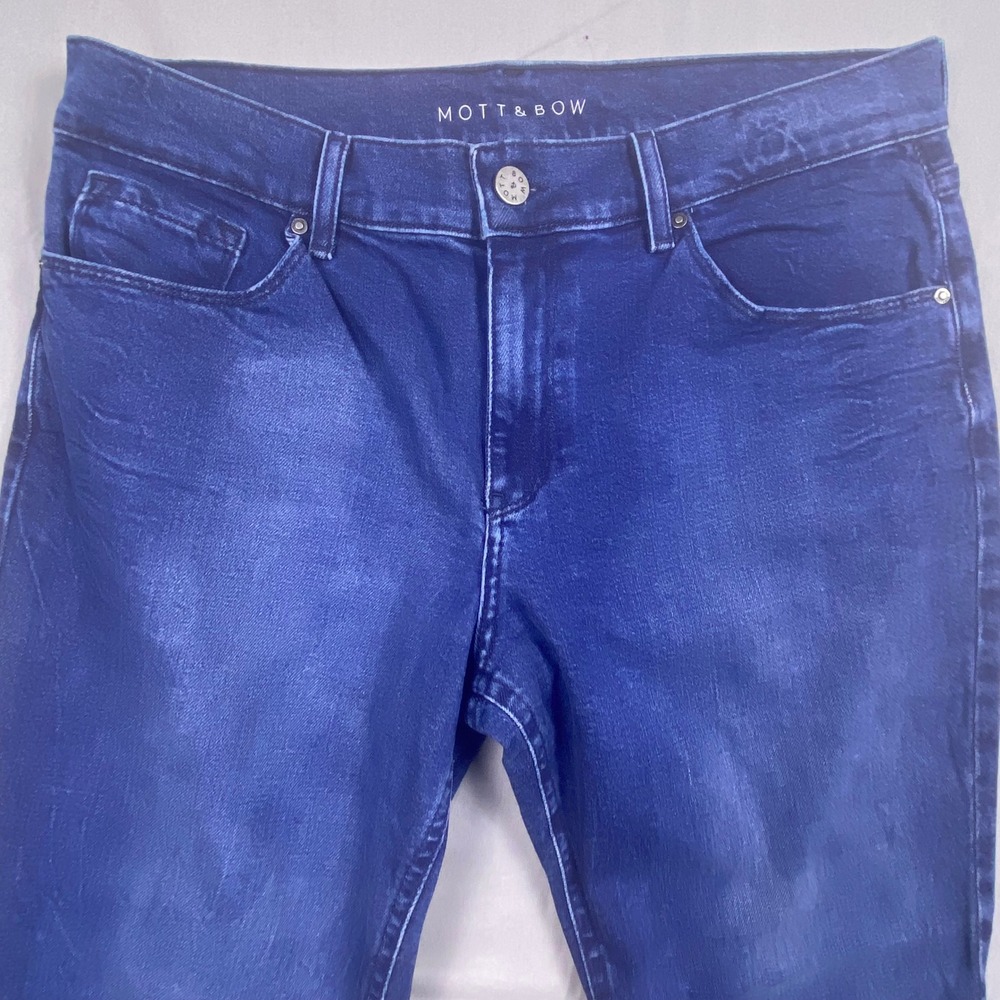 Mott & Bow Ludlow Boyfriend Jeans Women 31x28 Blue Straight Stretch Casual Denim